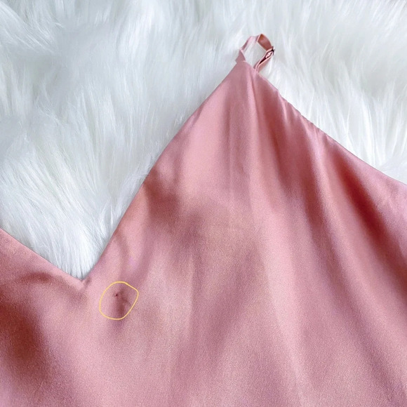 L’agence Jodie Slip Midi Dress Pink Rose V-neck Spaghetti Straps Sliky - Picture 9 of 15